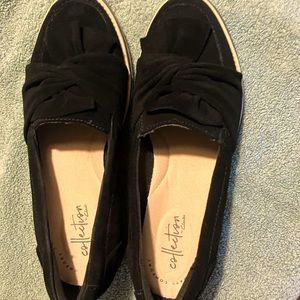 Clarks Suede Slip On Loafer - Sharon Dasher